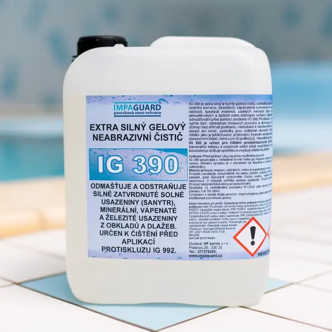 IG 390 - Erős és gyors nanogél csúszásmentes burkolatra - koncentrátum IG 390 - Erős és gyors nanogél csúszásmentes burkolatra - koncentrátum